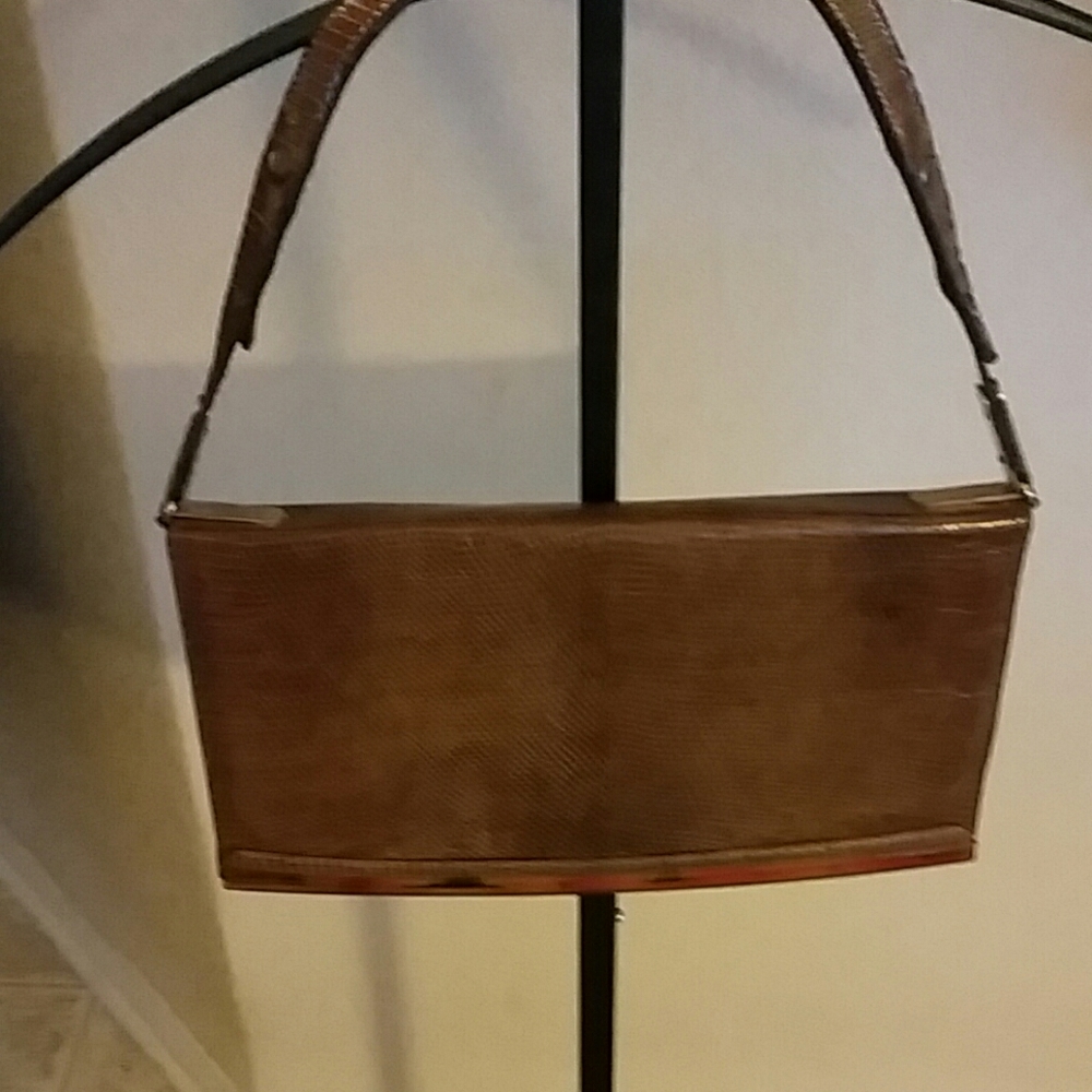 Vintage Leather and snakeskin purse